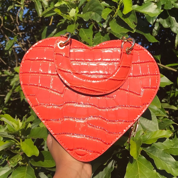 Heart Shaped Purse | Orange 2 in 1 Handbag x Crossbody Bag | One Size Fi… - Picture 3 of 3